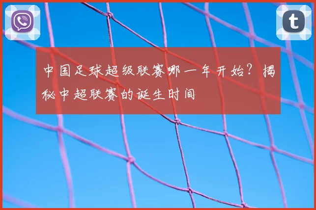 中国足球超级联赛哪一年开始？揭秘中超联赛的诞生时间